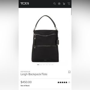 Tumi Leigh Backpack/Tote. Out of Stock on website